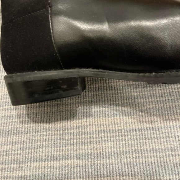 AUTHENTIC Stuart Weitzman 50-50 Over the Knee Black Leather Boots, Size 5 - Picture 9 of 12